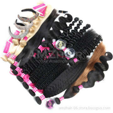 10A Grade Raw Indian Virgin Cuticle Aligned Hair Extension Bundles Pack Deal Unprocessed Human Virgin Hair Double Weft Wholesale